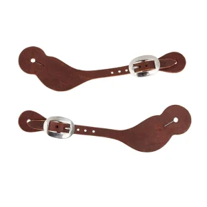 NRS Tack Chocolate Roughout Herman Oak Men's Spur Straps