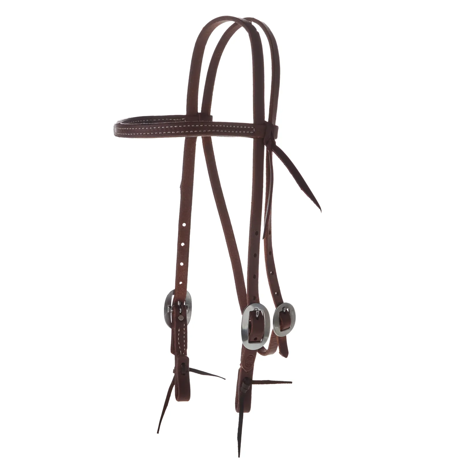 NRS TACK Heavy Oiled Straight Browband Gag Headstall - Image 2