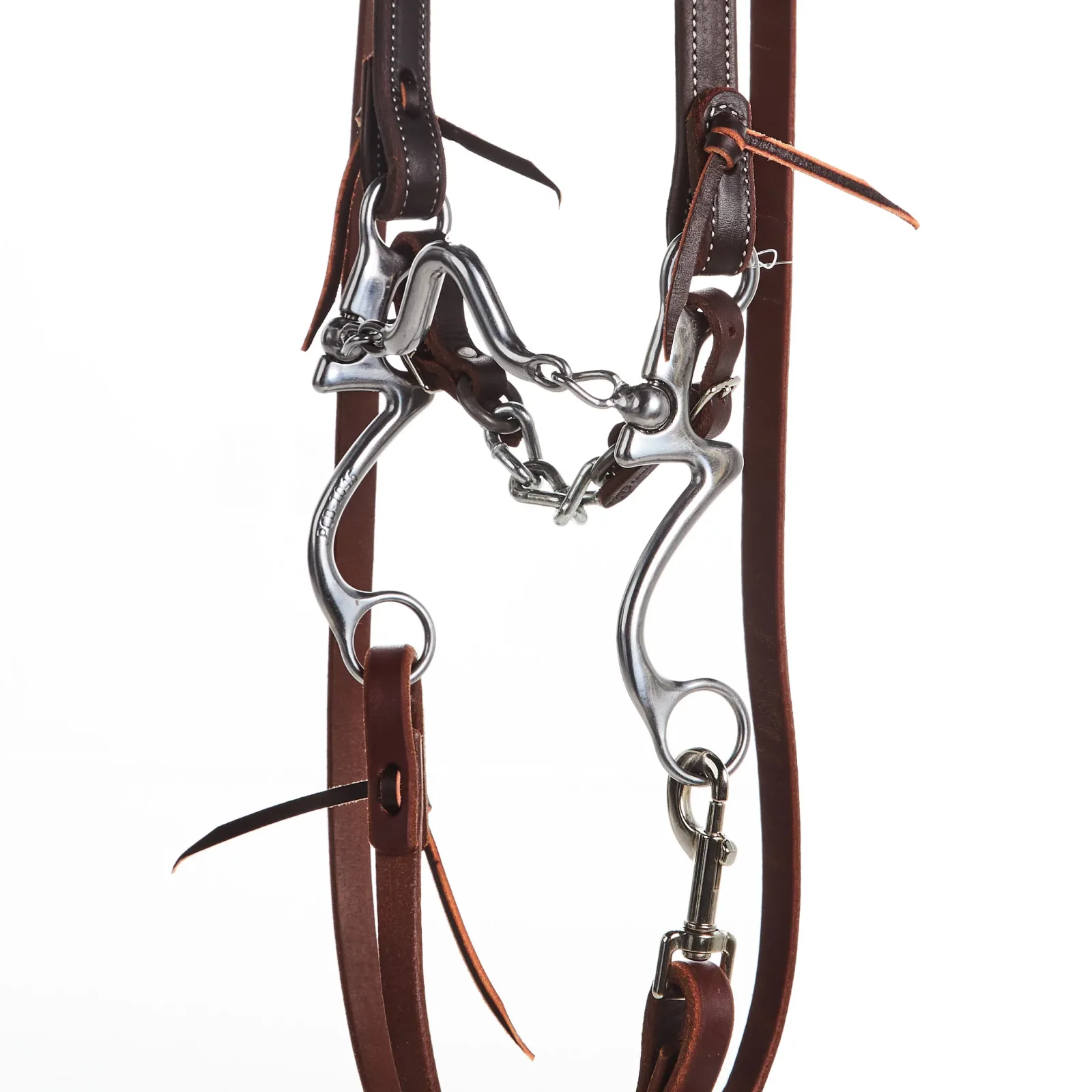 NRS Tack Horse Bridle Set with Wide Ported Chain 7 Shank Bit - Image 2