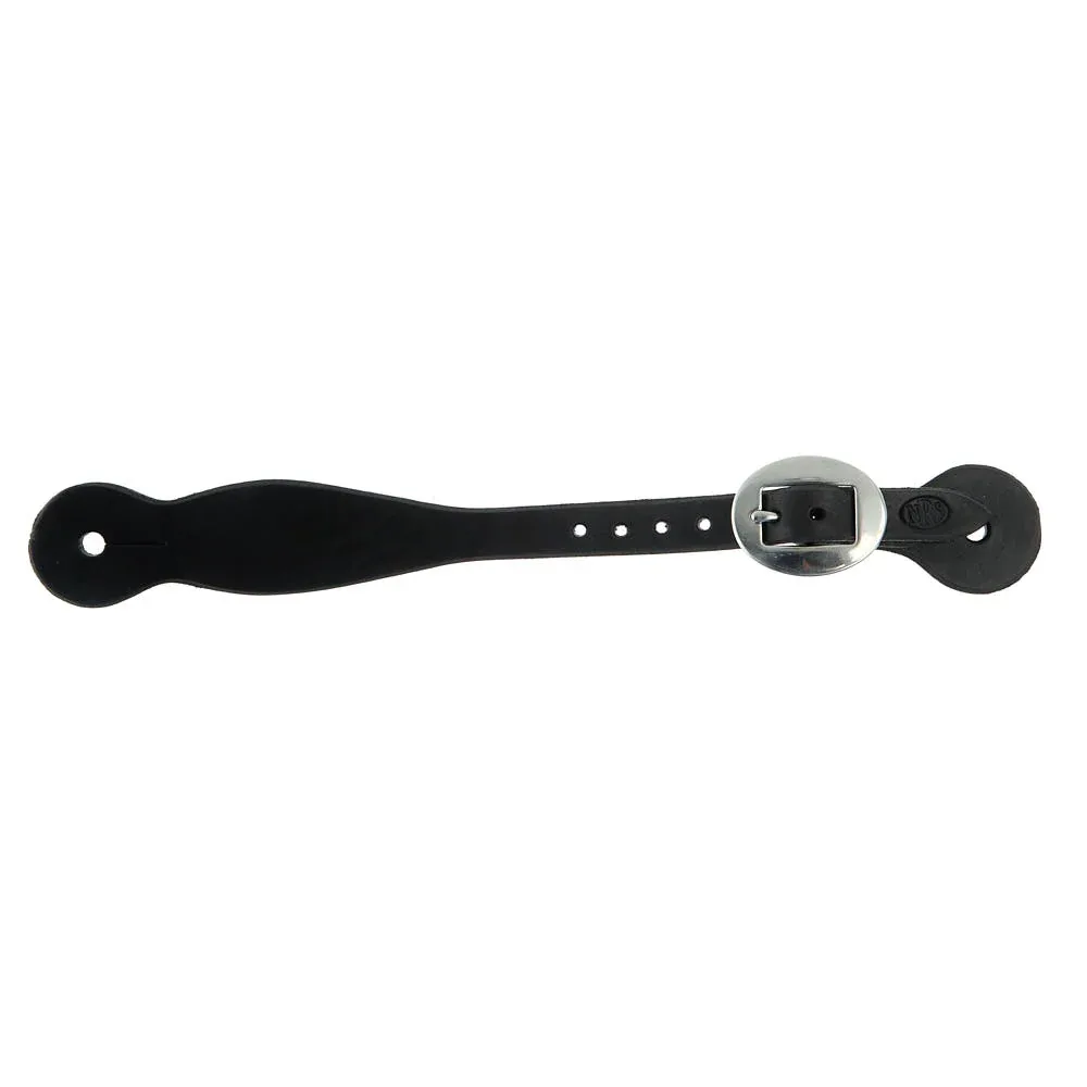 NRS Tack Men`s Black Basic Spur Strap