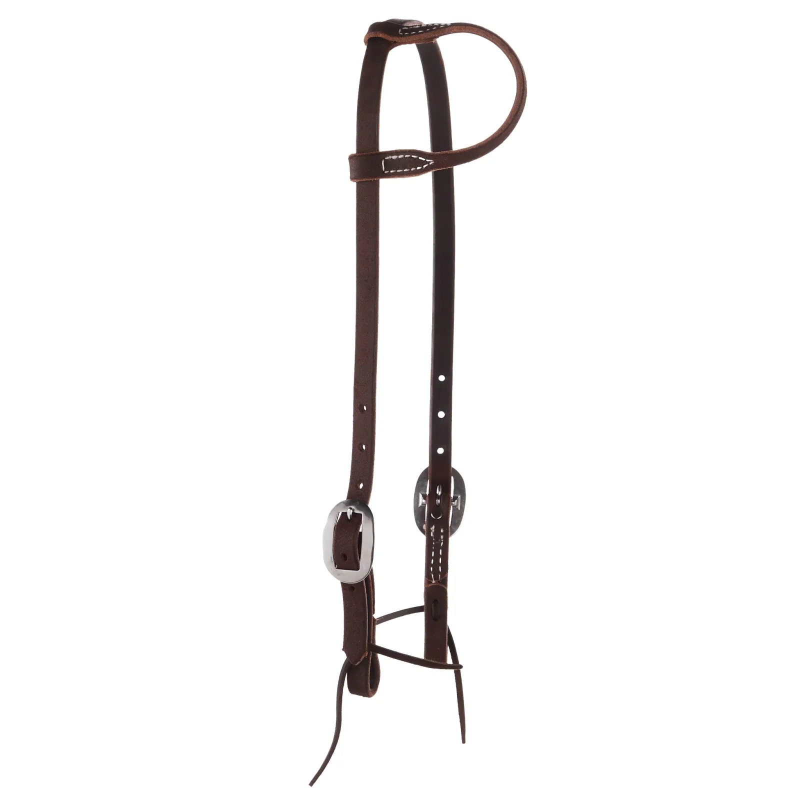 NRS TACK Roughout Chocolate Harness Single Ear Headstall - Image 2