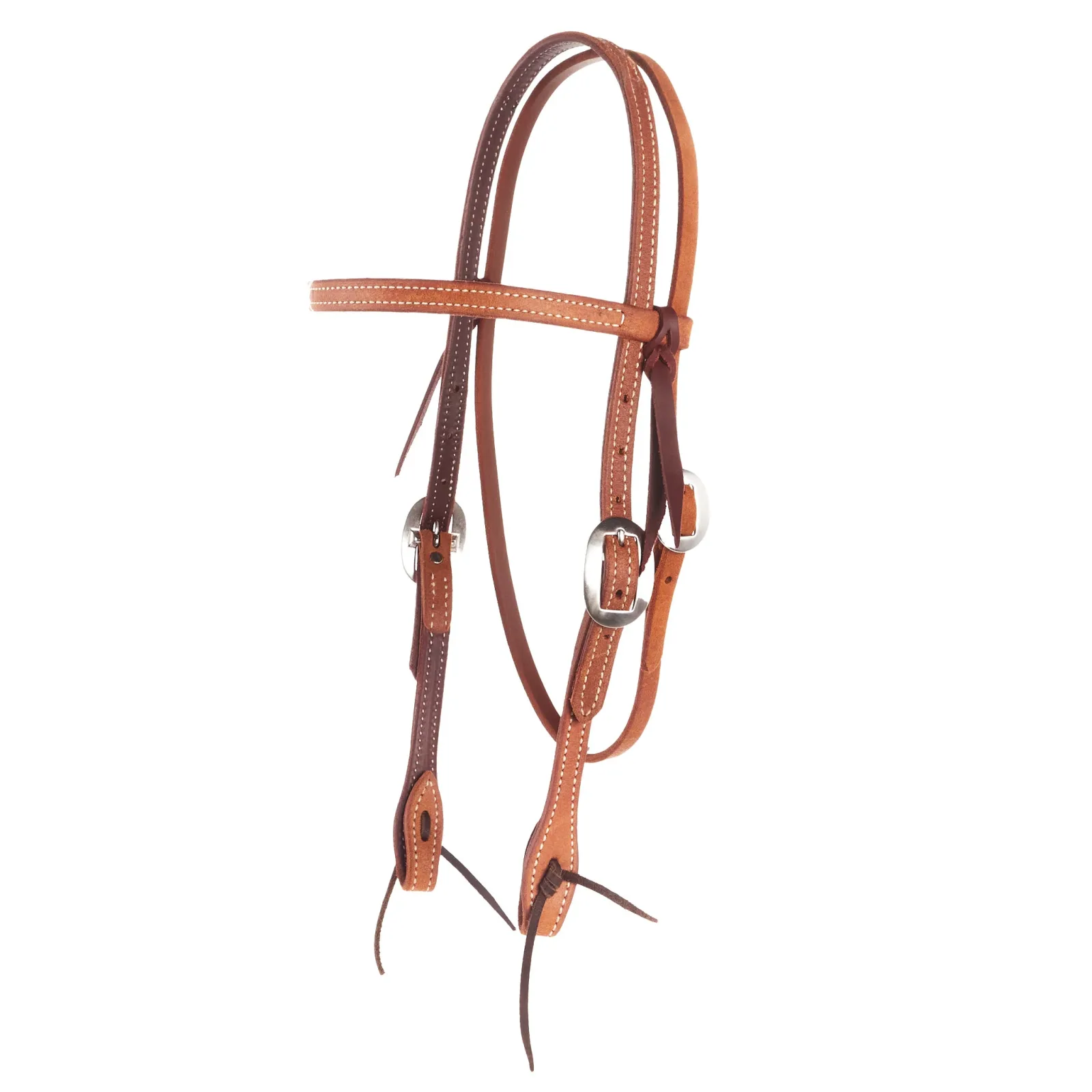 NRS Tack Roughout Golden Skirting Latigo Lined Browband Headstall - Image 2