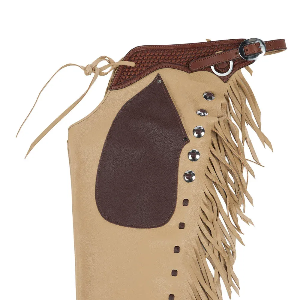 NRS Tan and Chocolate Lace Small Chaps - Image 2