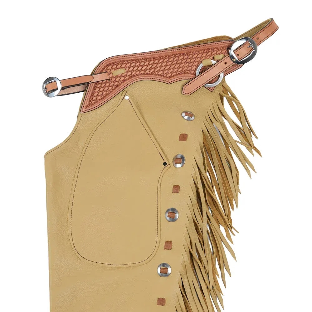 NRS Tan and Saddle Tan Lace Small Chaps - Image 2
