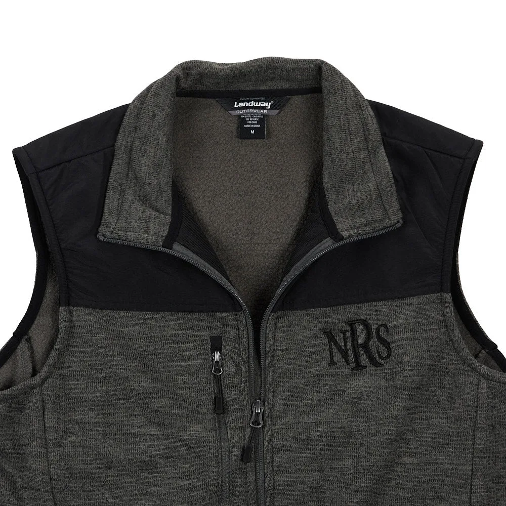 NRS Texas Charcoal Fleece Sweater Vest - Image 2