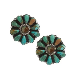 NRS Turquoise Cluster Stud Earrings