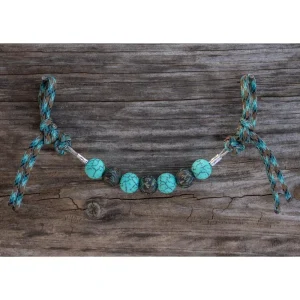 NRS Turquoise Crackle Cactus Silicone Beaded Curb Strap