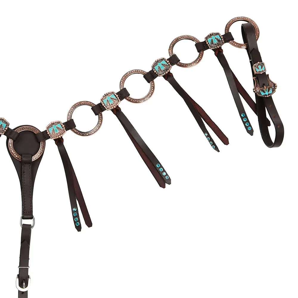 NRS Turquoise Thunderbird Copper Ring Breast Collar - Image 2