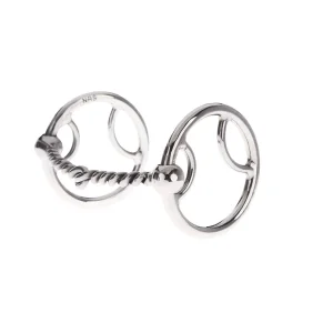 NRS Twisted Wire Locked O Ring Snaffle Gag Bit