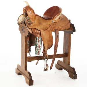 NRS Used 15in Basket Stamp Barrel Saddle