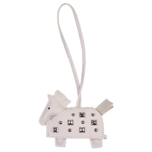 NRS White Studded Horse Keychain