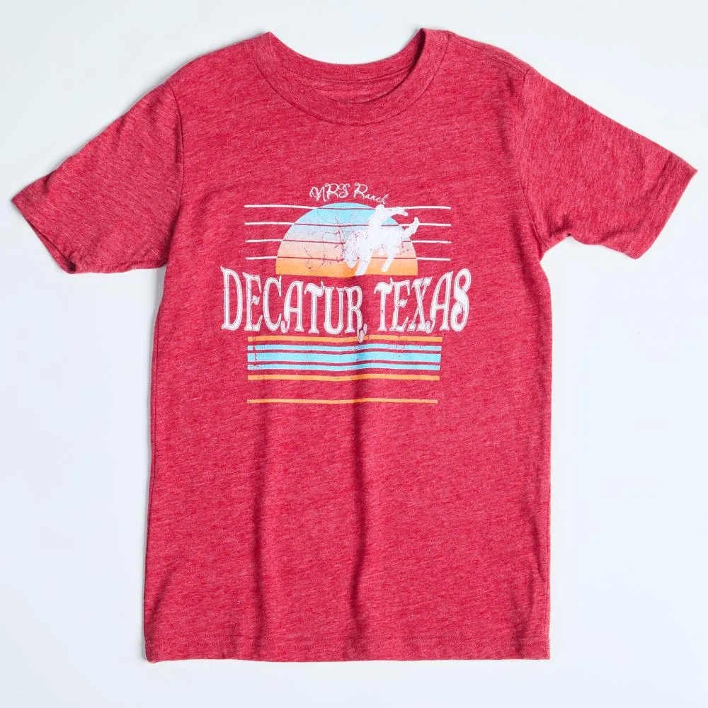 NRS Youth Bronco Cardinal Tee