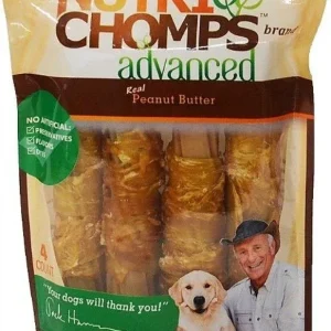 Nutri Chomps Advanced Twists Dog Treat Peanut Butter Flavor