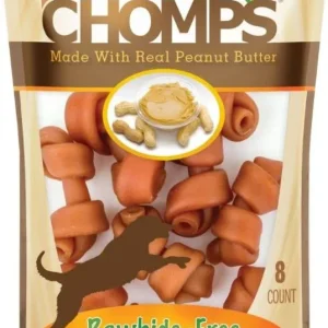 Nutri Chomps Chicken & Porkskin Mini Dog Chews w/Peanut Butter