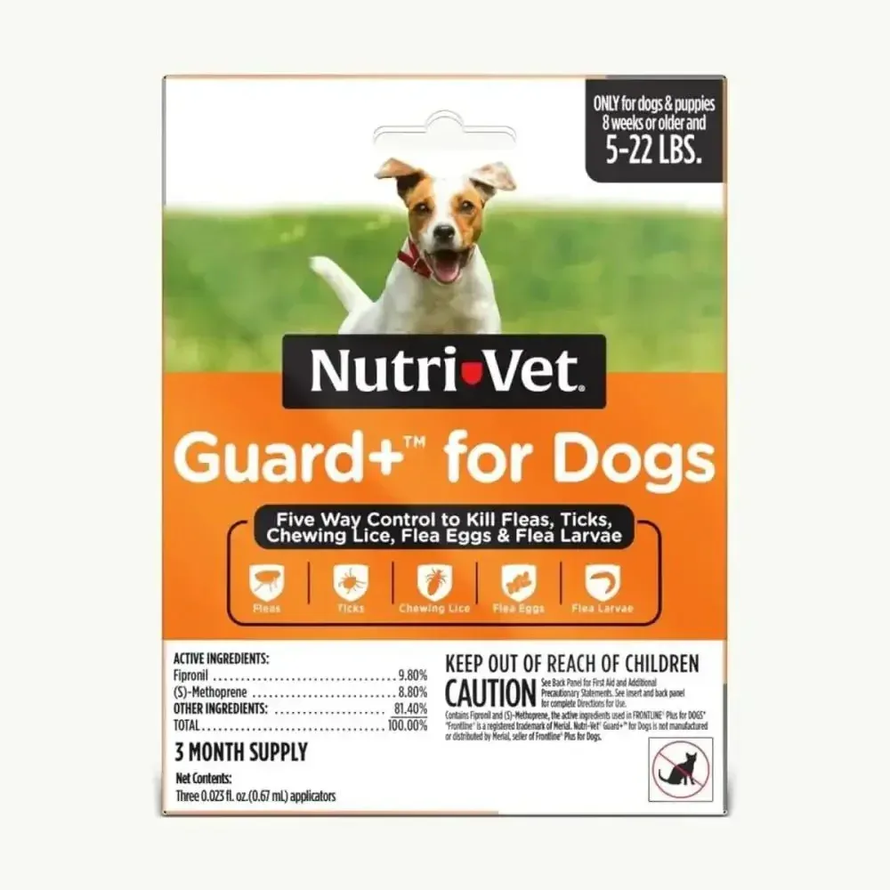 Nutri-Vet Guard Plus Flea & Tick Treatment for Dogs 3 pk