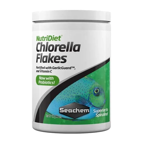 NutriDiet Chlorella Flakes w/ Probiotics (100g) - Seachem