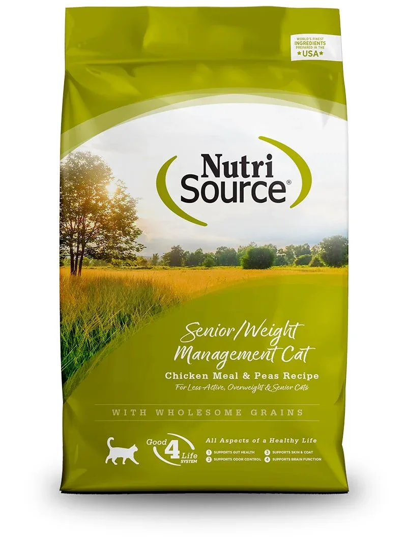 Nutrisource Cat Senior Weight Mgt Chicken & Rice (5 per bale) Dry Cat Food - 6.6 lb Bag