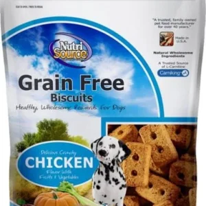 Nutrisource Grain-Free Chicken Dog Biscuits - 14 oz - 6 Pack