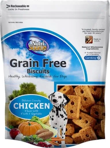 Nutrisource Grain-Free Chicken Dog Biscuits - 14 oz - 6 Pack