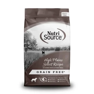 Nutrisource Grain Free High Plains Select Beef and Trout Dry Dog Food - 15 lb Bag