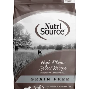 Nutrisource Grain Free High Plains Select Small Bites (8 per bale) Beef and Trout Dry Dog Food - 5 lb Bag