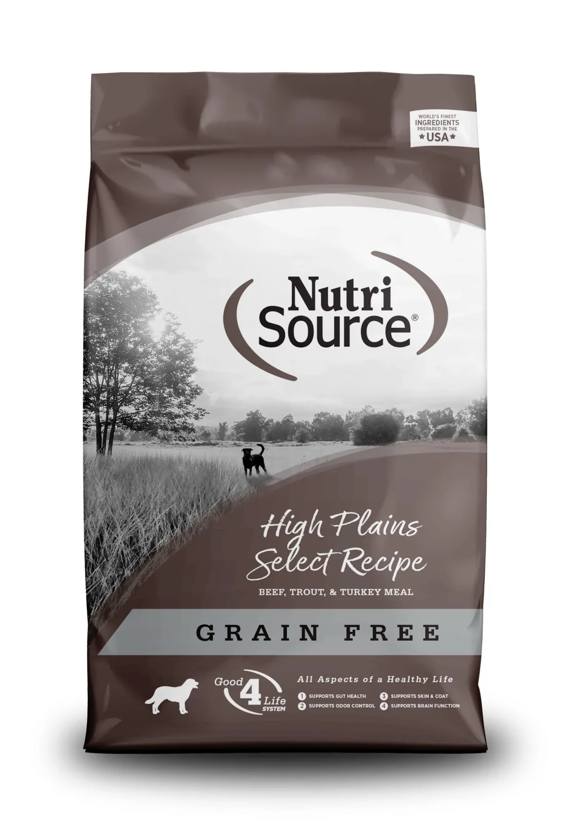 Nutrisource Grain Free High Plains Select Small Bites (8 per bale) Beef and Trout Dry Dog Food - 5 lb Bag