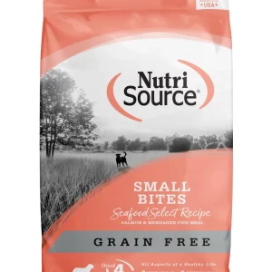 Nutrisource Grain Free Small Bites Seafood Select with Salmon Dry Dog Food - 15 lb Bag