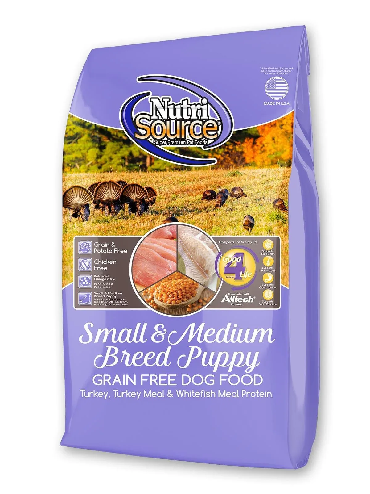 Nutrisource Grain Free Small/Med Breed Puppy Dry Dog Food - 30 lb Bag