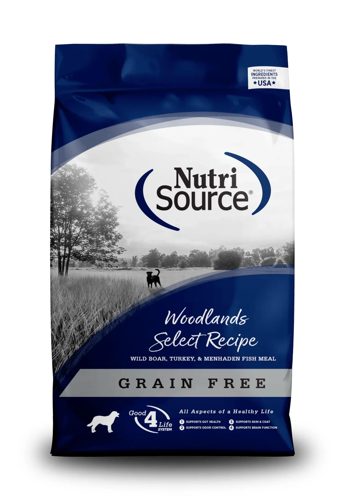 Nutrisource Grain Free Woodlands Select Boar and Turkey Dry Dog Food - 15 lb Bag