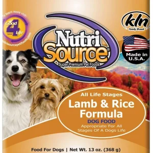 Nutrisource Lamb & Rice Dog Canned Canned Dog Food - 13 oz - Case of 12