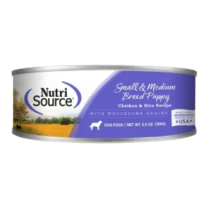 Nutrisource Puppy Small & Medium Breed Canned Dog Food Chicken & Rice Recipe - 5.5 oz - Case of 12