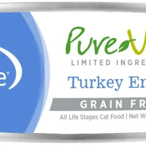 Nutrisource Pure Vita 96% GF Turkey & Turkey Liver Canned Cat Food - 5.5 oz - Case of 12