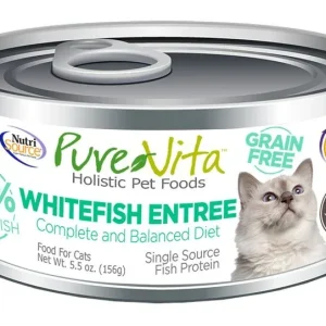 Nutrisource Pure Vita 96% GF Whitefish Entrée Canned Cat Food - 5.5 oz - Case of 12