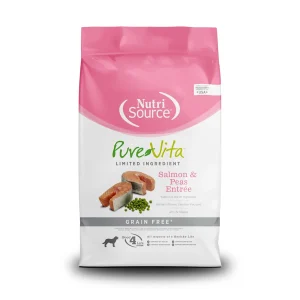 Nutrisource Pure Vita Grain Free Salmon & Peas Entrée Dry Dog Food - 25 lb Bag