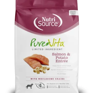 Nutrisource Pure Vita Salmon & Potato Dry Dog Food - 25 lb Bag