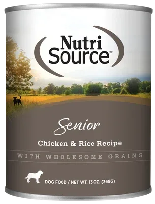 Nutrisource Senior Chicken & Rice Canned Canned Dog Food - 13 oz - Case of 12