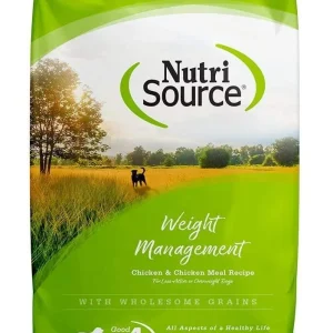Nutrisource Weight Management Chicken & Rice Dry Dog Food - 30 lb Bag