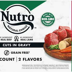 Nutro Cuts in Gravy Lamb & Beef Trays Multi Pack Case Wet Dog Food - 12.5 oz - Case of 24