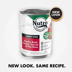 Nutro Hearty Stews Chunky Beef, Tomato, Carrot & Pea Stew Chunks in Gravy Canned Wet Dog Food - 12.5 oz - Case of 12