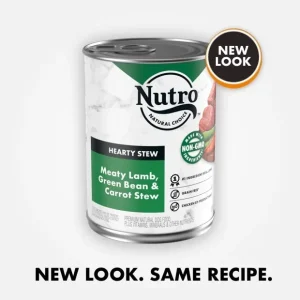 Nutro Hearty Stews Meaty Lamb, Green Bean & Carrot Stew Chunks in Gravy Canned Wet Dog Food - 12.5 oz - Case of 12