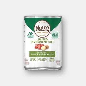 Nutro Limited Ingredient Diet Adult Lamb & Potato Premium Loaf Canned Wet Dog Food - 12.5 oz - Case of 12