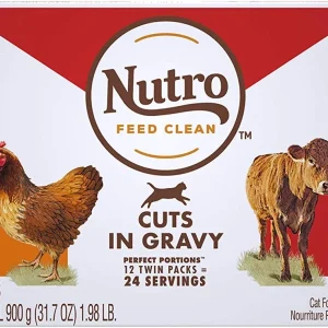 Nutro Perfect Portions Cuts in Gravy CB Multi Pack Canned Cat Food - 2.65 oz - Case of 24