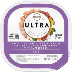 Nutro Ultra Chicken, Lamb & Salmon Adult Wet Dog Food Trays - 3.5 oz - Case of 24