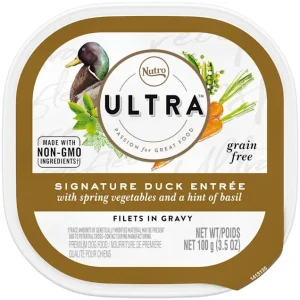 Nutro Ultra Grain-Free Cuts in Gravy Duck w/Vegetables Wet Dog Food Trays - 3.5 oz - Case of 24