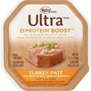 Nutro Ultra Protein Boost Turkey Entrée Wet Dog Food Trays - 3.5 oz - Case of 24