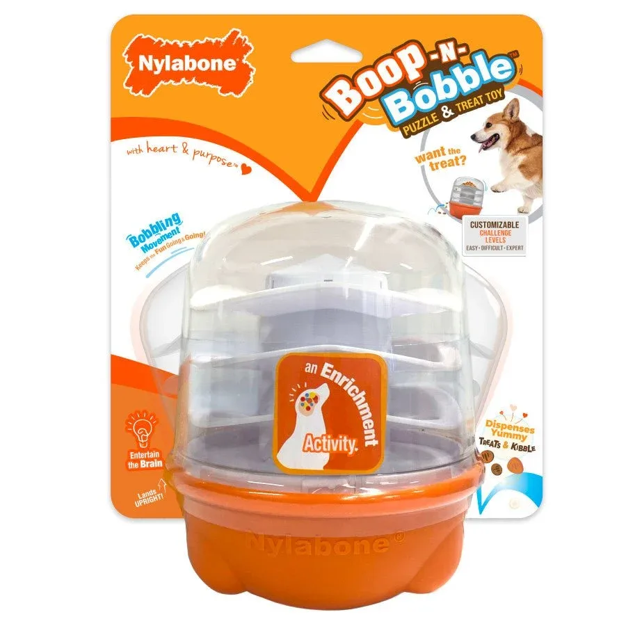 Nylabone Boop N Bobble Interactive Dog Puzzle Toy and Treat Dispenser