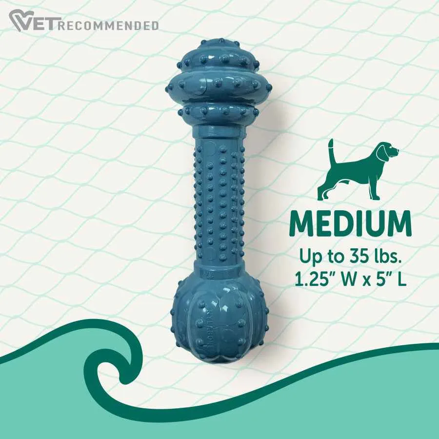 Nylabone Dog Chew Toy - Power Chew Love Our Oceans Barbell for Dogs - Image 2