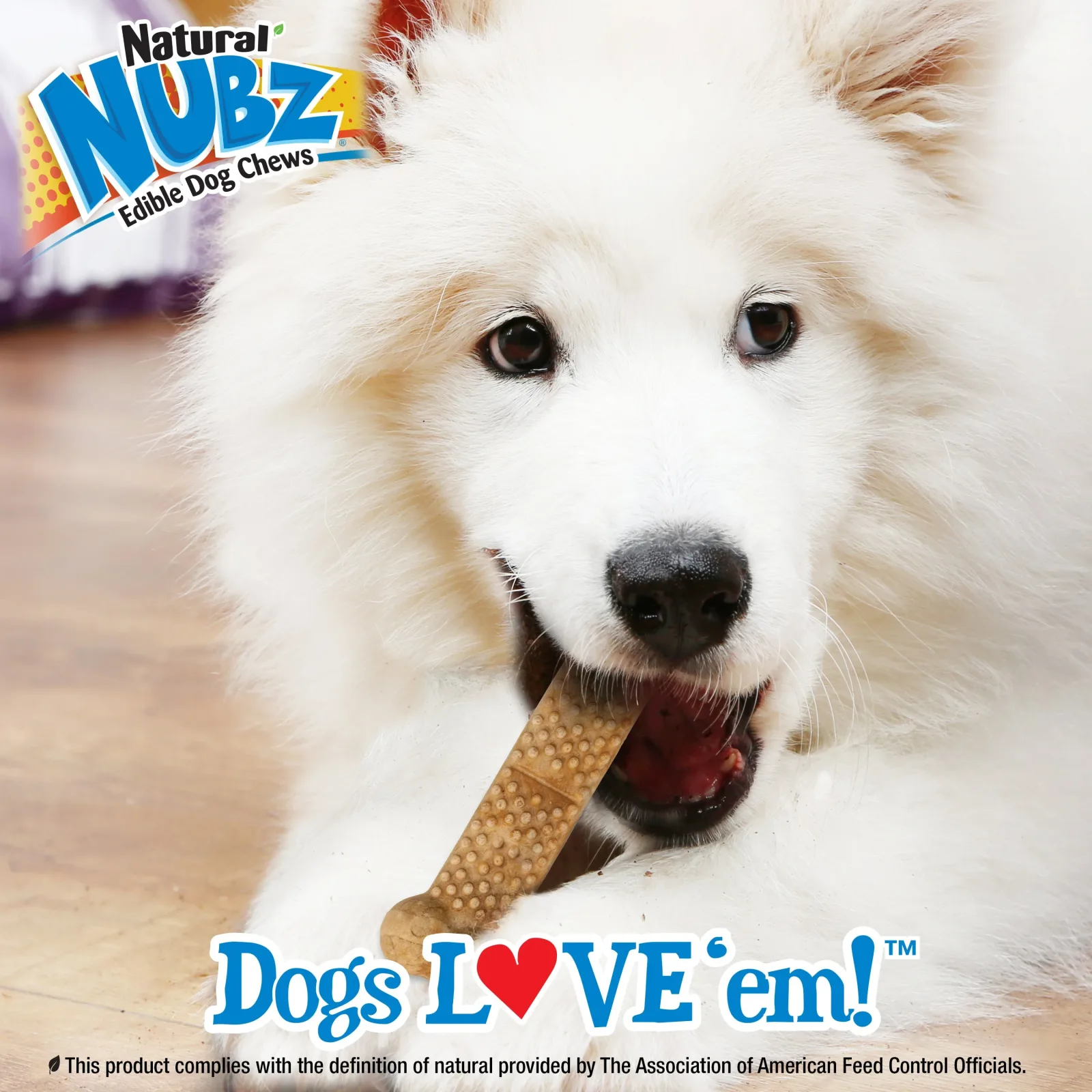 Nylabone Natural Nubz Dog Treats, AllergenFree Peanut Butter Peanut Butter, Large 30 lb. 15 ct - Image 2