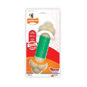 Nylabone Power Chew Double Action Durable Dog Toy Bacon, X-Large/Souper, 50 lb 1 ct