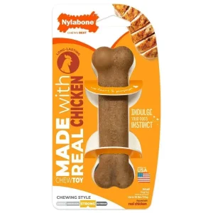 Nylabone Strong Chew Original Bone Real Chicken Dog Chew Toy